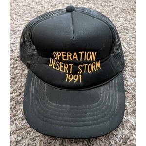 1991 Operation Desert Storm Snapback Mesh Trucker Hat Black That Hat YoungAn OS
